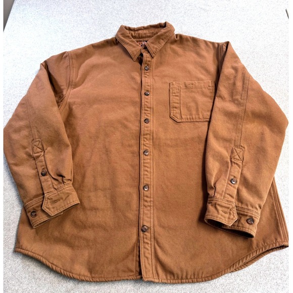 Duluth Trading Co Other - Duluth Trading Co Shirt Jacket Mens XL Brown Fleece Lined Canvas Workwear